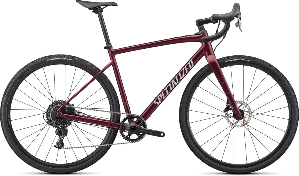 Diverge E5 Gravel Bike Specialized 2022 Comp Satin Maroon/Light Silver/Chrome/Clean
