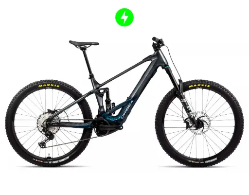 [R34207V8-1-AL] Orbea Wild H10 2024 XT M8120 Brakes Kiox Display Lezyne Lights Basalt Grey/Dark Teal Gloss